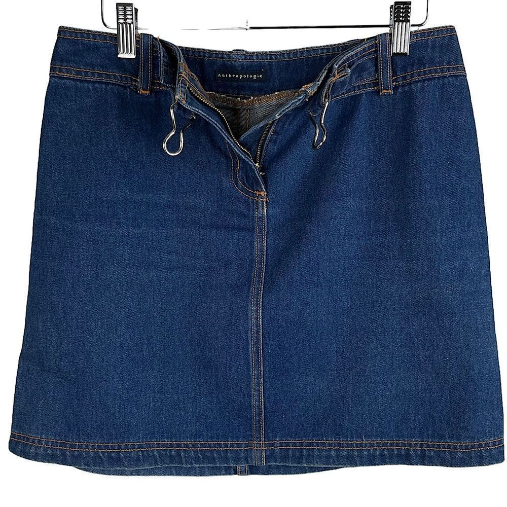 Anthropologie Blue Denim Mini Skirt | Size: 6 - Picture 2 of 5